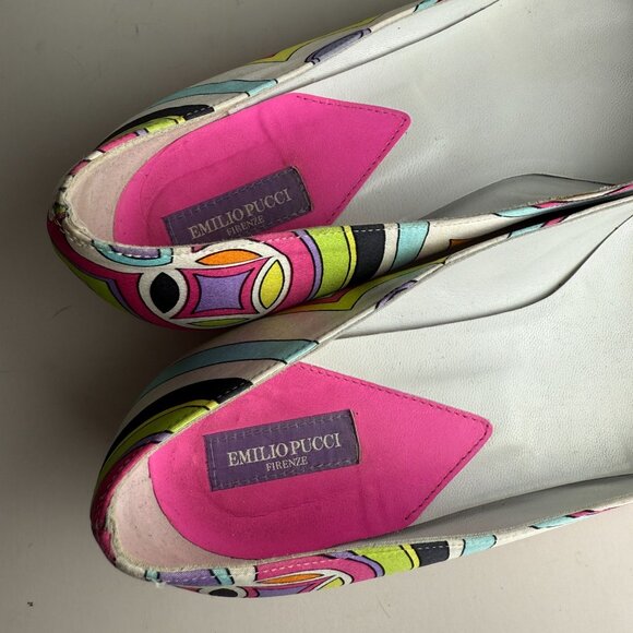Emilio Pucci Vintage Y2K Satin Ballet Flats Size EU 38.5 US 8 - Picture 3 of 11
